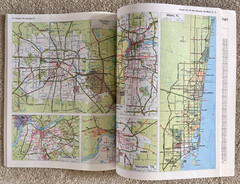 Vtg. 1992 Rand McNally US Road Atlas Color Highway Maps w/ Canada Mexico 96 page
