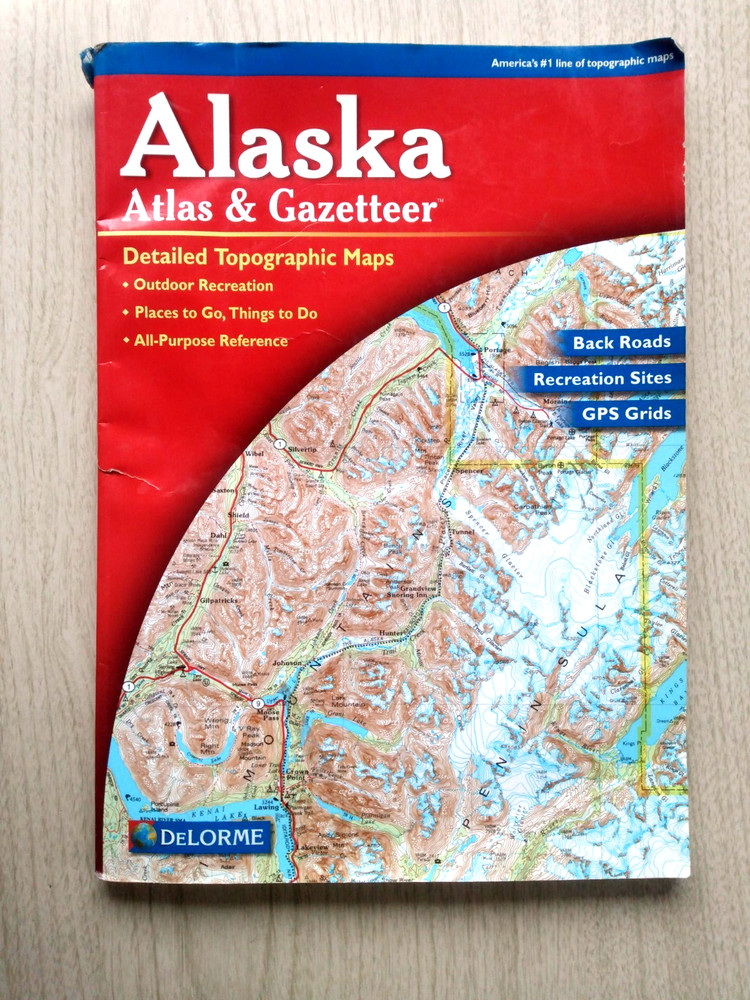 Alaska Atlas and Gazetteer by DeLorme Topographic Maps Back Roads GPS Grids 2001
