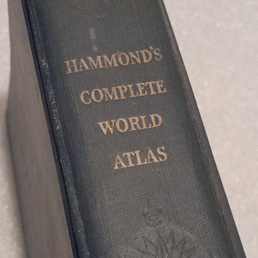 C.S. Hammond Hammond’s Complete World Atlas 1950 Hardcover World Atlas VG