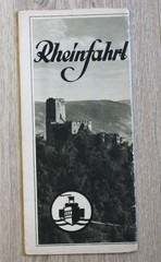 1930 Cologne-Dusseldorf Rhine Steamship Company Timetable Map River Cruise Price