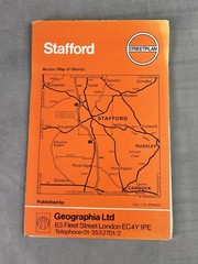 Stafford – Vintage Map Street Plan with Index and Places of Interest Geographia