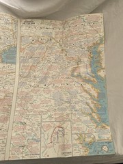 Vintage National Geographic Map Battlefields Of The Civil War April 1961