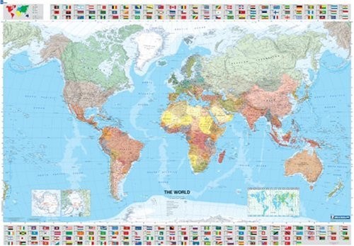 MICHELIN MAP THE WORLD 13701 (LAMINATED, ROLLED) **BRAND NEW**