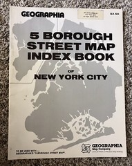Vintage Geographia 5 BOROUGH Street Map Index Book Of New York City