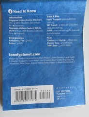 Lot of 2 Lonely Planet Maps Singapore City & Bangkok City 2017 PB w/Slipcase VG