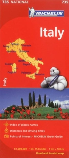Italy – Michelin National Map 735 by Michelin (Sheet map, folded)