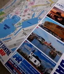 Cardiff City Centre / Cardiff Bay Street map – DL glossy card