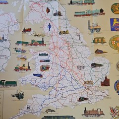 Vintage Bartholomew Railway History Map Of Britain