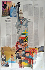 United States Regional Maps Poster National Geo Mag Close Up USA 1970s Classroom