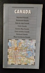 Large CANADA Canadian Country Folded Road Map 52″ x 38″ Approx Made in Germany
