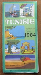 Tunisie / Tunisia 1984 Road Map Arabic English French German Editions Tanit