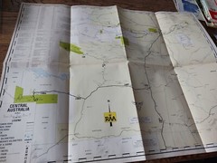 Central Australia RAA Vintage Large paper folded map 1988