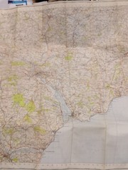 Ordnance Survey 1″ Sheet 188 Torquay (1929) linen & 176 Exeter (1930) paper