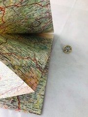 German Map Shell Tourist Collectable Vintage ra