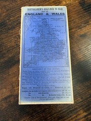 Vintage Bartholomew Reduced Survey Map Sussex Sheet 32 Tourists Cyclists