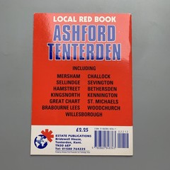 Ashford & Tenterden Street Plan Map 1998 Local Red Book 12th Edition