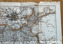 Bacon’s county map of Cheshire, early 1900s vintage