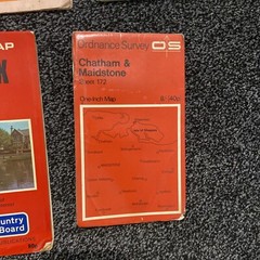 Bundle of 10 old road maps, Street Plans, Tourist Maps etc