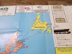 ❤️Vintage 1991❤️Atlantic Provinces Maritimes at a Glance Map❤️RARE PLEASE LOOK❤️