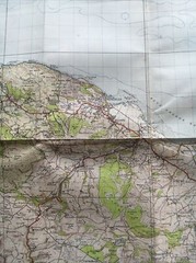 Vintage 1946 Ordnance Survey Cloth Backed Map Of Minehead # 164