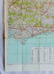 Vintage 1960’s Geographica Road Map Sussex & A-Z Croyden, Purley, Sutton 2001