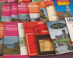 Vintage UK Maps Joblot