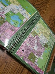 CHICAGOLAND ATLAS Deluxe Laminated Edition by American Map Corporation 1994 VGC