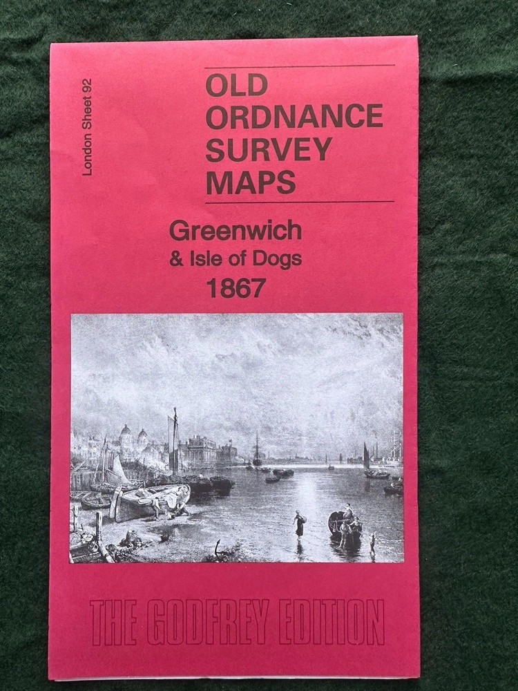 Old Ordinance Survey Map Greenwich & Isle Of dogs 1867 1:2500 Scale
