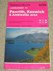 OS Ordnance Survey Landranger Map Sheet 90 Penrith, Keswick & Ambleside – 1988