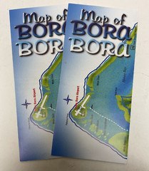 Lot 2 Map of Bora Bora Tahiti Tourist Map Guide
