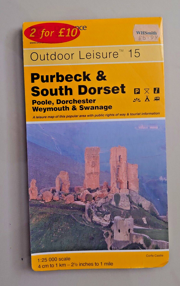 Purbeck & South Dorset Ordnance Survey Outdoor Leisure Map 15 1999
