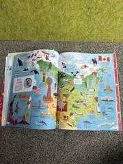 Usborne Big Picture Atlas kids 15 illustrated maps wildlife oceans landmarks