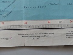 Essex Vintage Bartholomew’s Half Inch Map Sheet 16 Cloth 1947