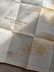 Ordnance Survey 10 inch cloth map Ancient Britain: South Sheet (1st Ed 1951)