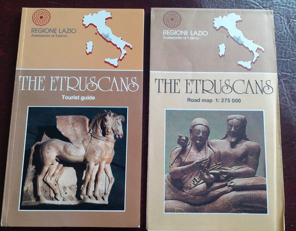 Tourist Guide The Etruscans And Road Map by Gabriele Cateni regione Lazio
