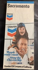 Vtg Chevron Map Sacramento California 1975 StandardOil SameDayHandle & Fast USPS
