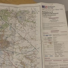 Ordnance Survey Landranger Map Aylesbury & Leighton Buzzard Thame & Berkhamstead