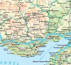 UK A B Roads Motorway London Ireland Wall Map Laminated Large Wall Map 120X83cm