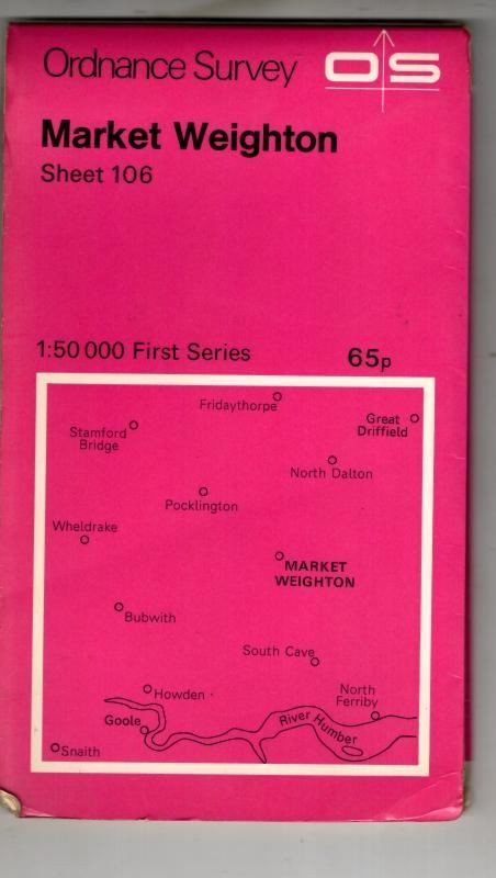 1:50,000 First Series Sheet 106 Market Weighton : Ordnance Survey