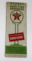 TEXACO Quebec & Maritime Provinces Road Map 1951 Canada Montreal Nova Scotia