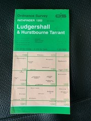 Ordnance Survey Map Pathfinder 1202 Ludgershall SU25/35 1:25000 Hurstbourne