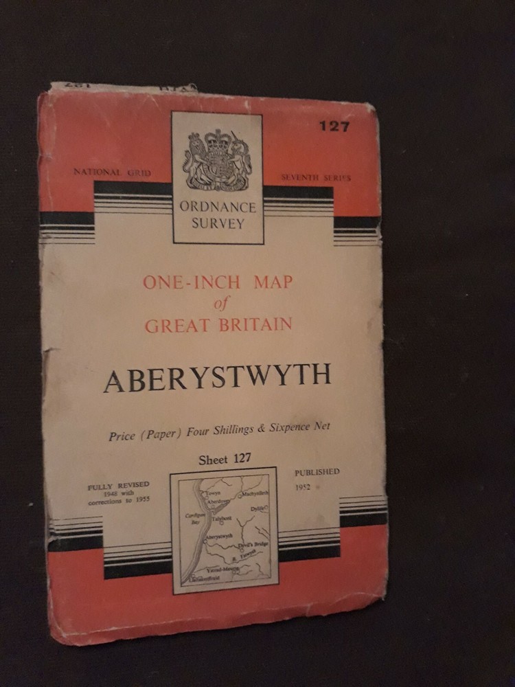 Ordnance Survey One Inch Map – Sheet 127 Aberystwyth (Paper)