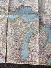 National Geographic Magazine Paper Map Of Central Canada 1963 Atlas Plate 24