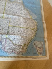 National Geographic Australia Land of Living Fossils Map Magazine 1979