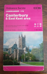 OS Ordnance Survey Landranger Map Sheet 179 Canterbury & East Kent 1988. T3