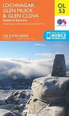 Lochnagar, Glen Muick & Glen Clova Map |… by Ordnance Survey Sheet map, folded