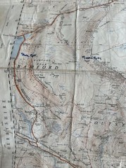 Ordnance Survey Sheet 43/28 1:25000 1951 Snake Pass STUCK 43/27 Reverse Hassop