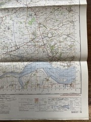 Vintage 1966 OS War Office Map Of Market Weighton, York, Goole & Humber Estuary