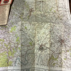 GLOUCESTER & MALVERN Cloth Ordnance Survey Sixth Series One inch 1946 Sheet 143