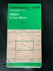 Ordnance Survey Map Pathfinder 1244 Alton Four Marks 1:25000 SU 63/73